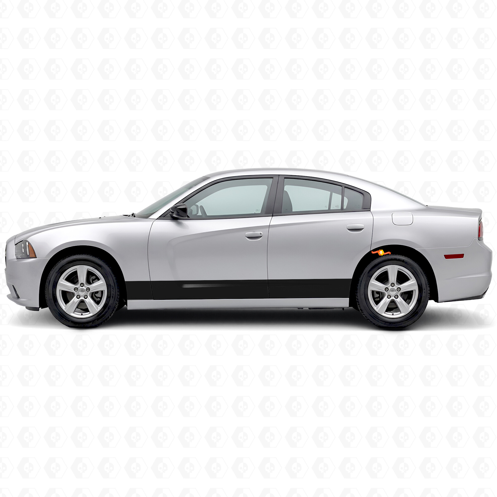 Adesivo Vinile Laterale a Strisce Diritte per Dodge Charger 2011-2014