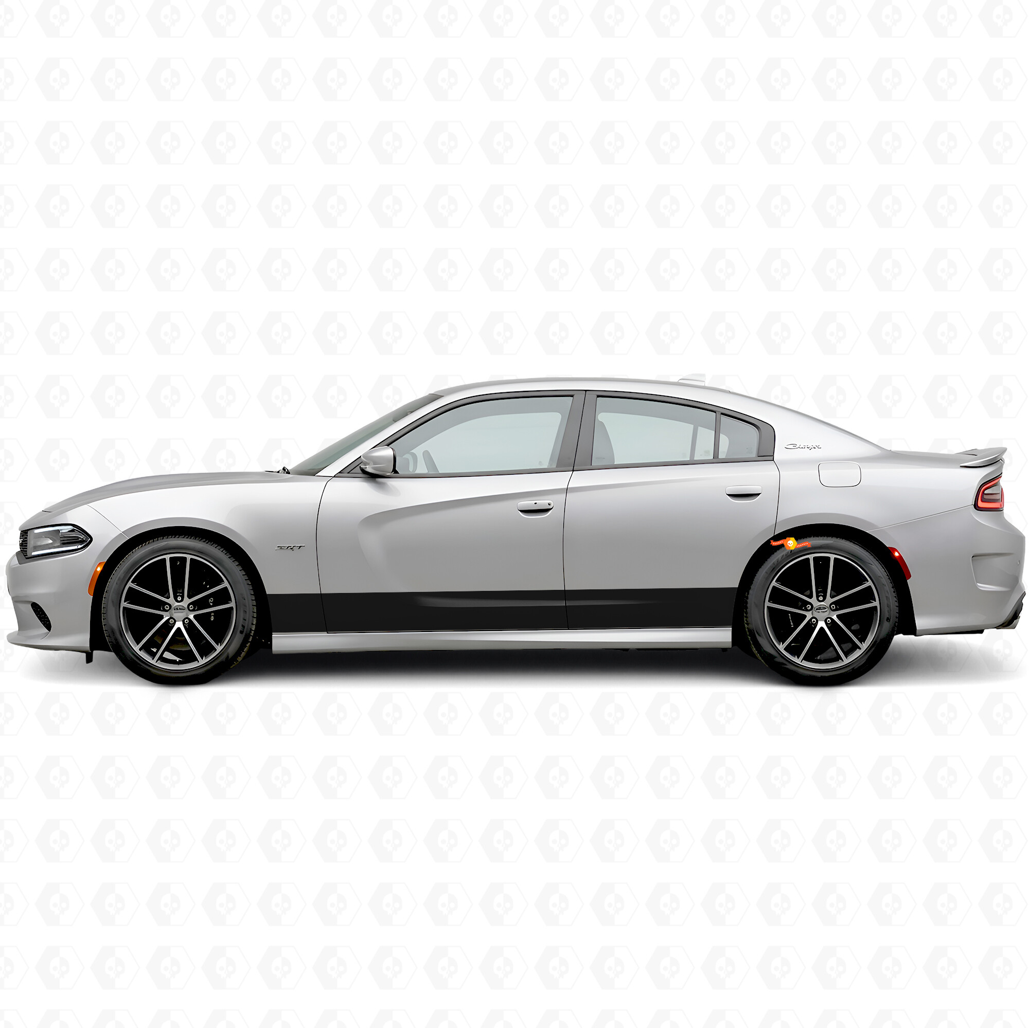 Adesivo Vinilico Laterale con Strisce Dritte per Dodge Charger 2015-2026
