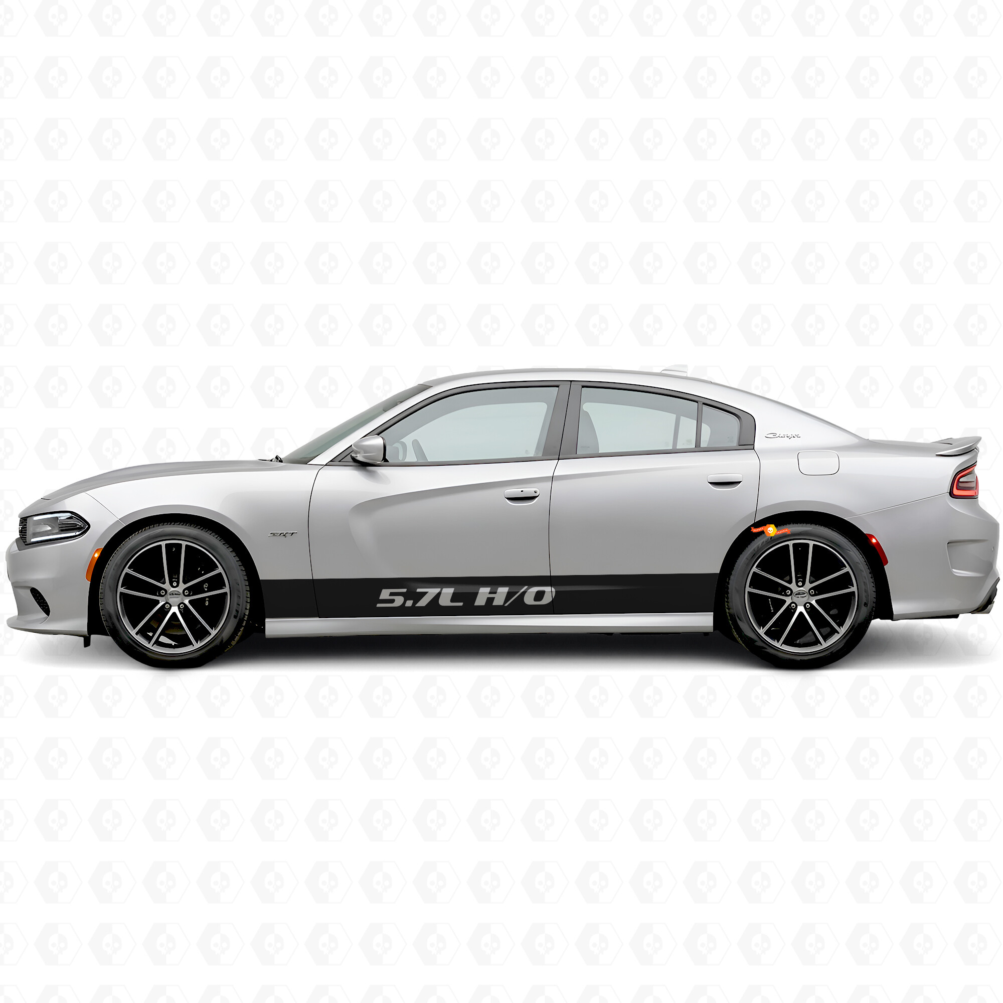 Adesivo in Vinile Laterale con Strisce Diritte H/O 5.7L per Dodge Charger 2015-2026