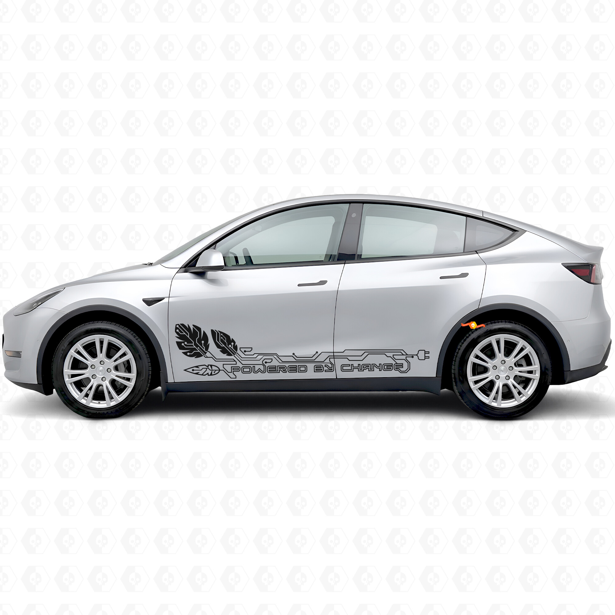 Adesivo in vinile per cambio lato porta alimentato per Tesla Model Y