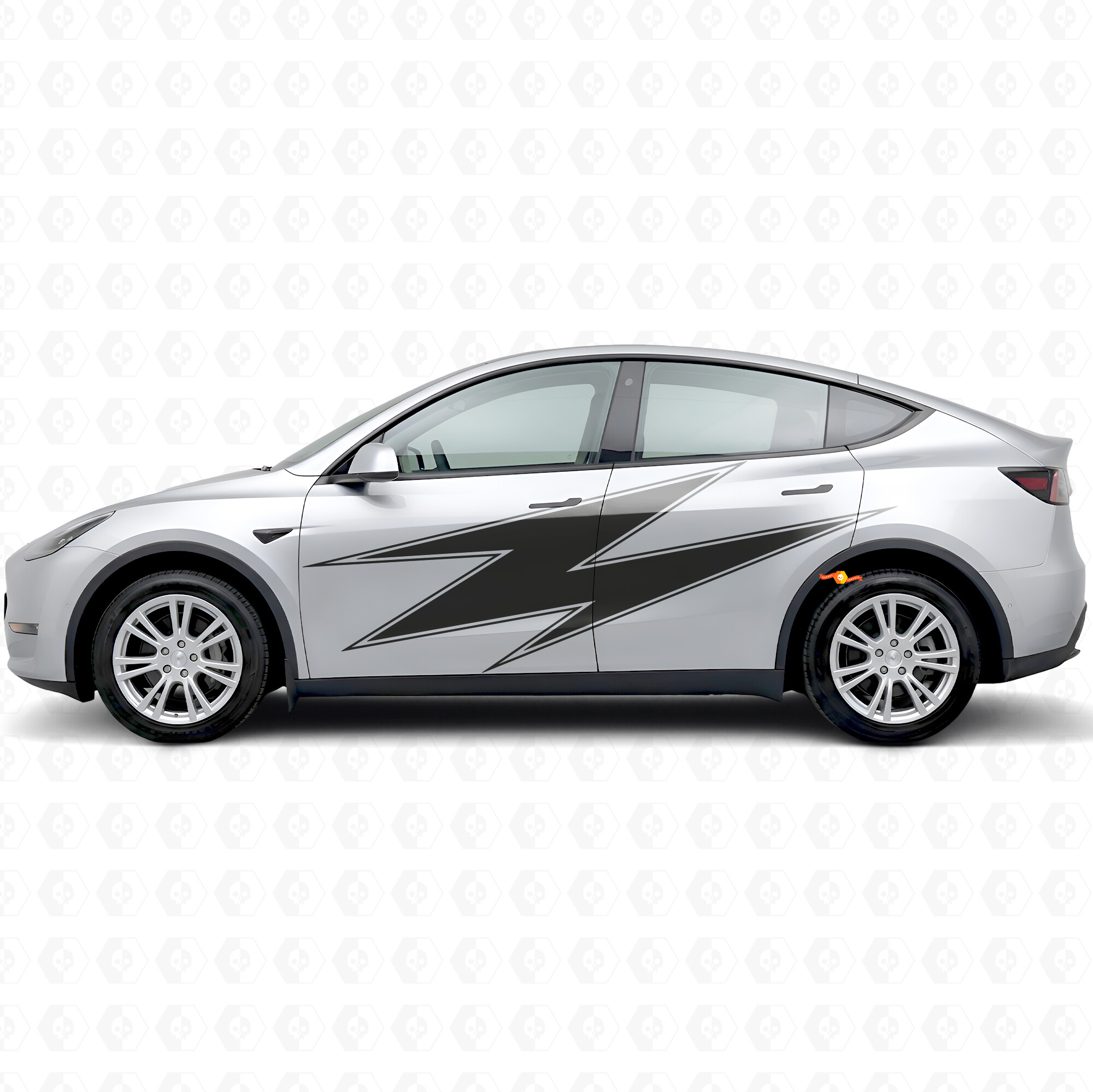 Adesivo in Vinile Laterale Contorno Lightning per Tesla Model Y
