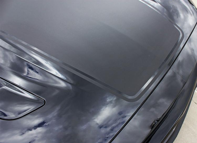 Decalcomania grafica in vinile con strisce centrali larghe Ford Mustang MEGA