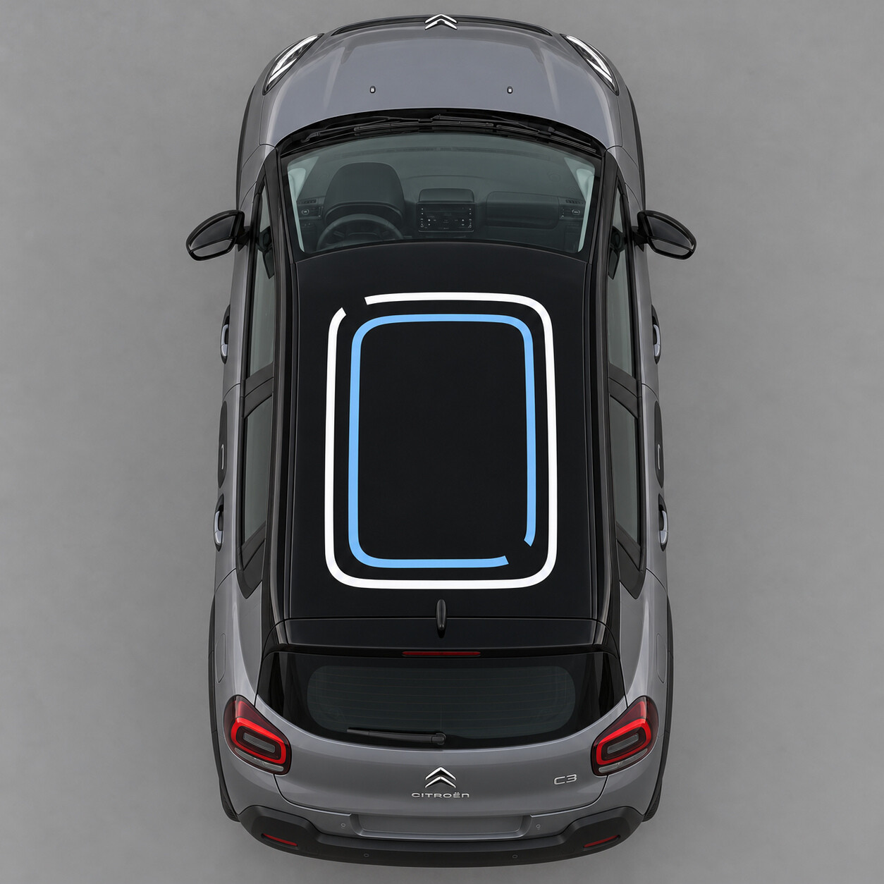 Adesivo in Vinile per Tetto Capsule Aperte per Citroen C3 2022-2026