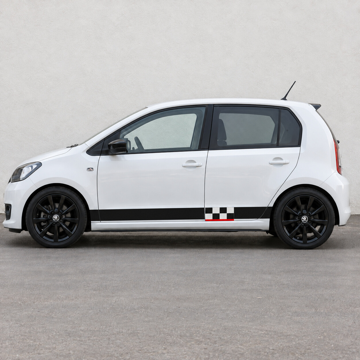Adesivo in vinile per guida finestra laterale Checker per Skoda Citigo