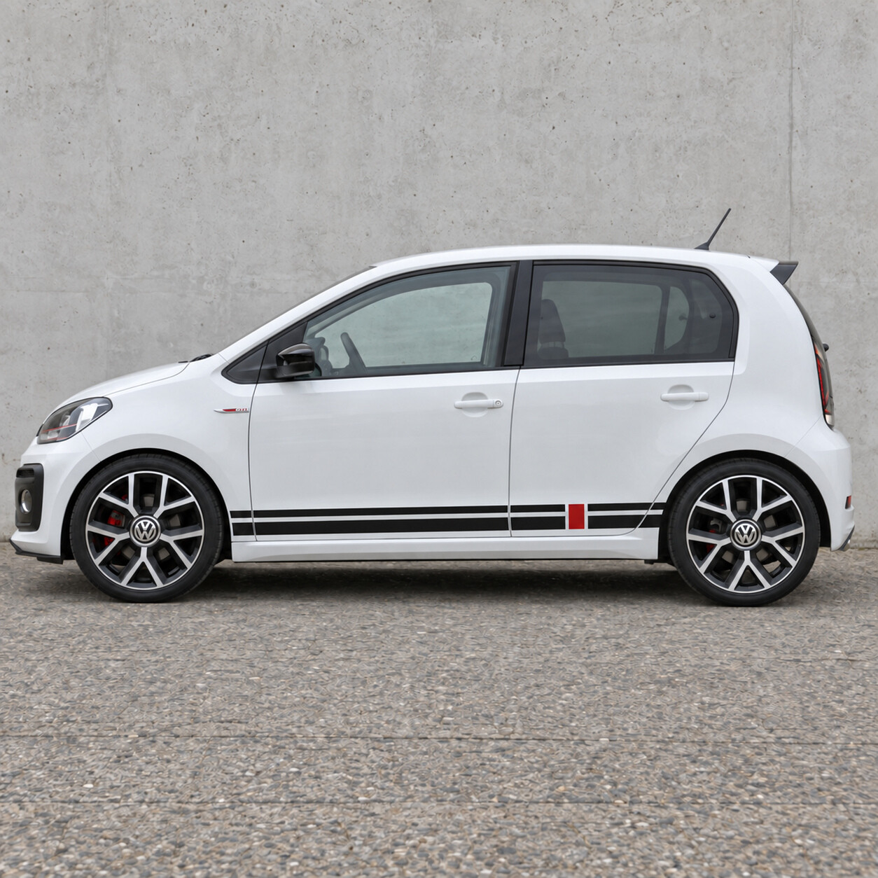 Adesivo Vinile Laterale Ponte Rosso per Volkswagen up! GTI 5 porte 2018-2023