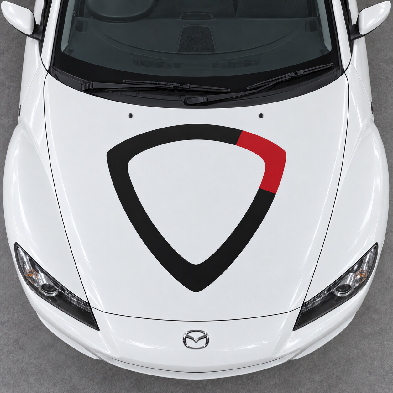 Adesivo in vinile Decalcomania Cofano Open Core Rotor per Mazda RX-8 SE3P 2008-2012 Restyling