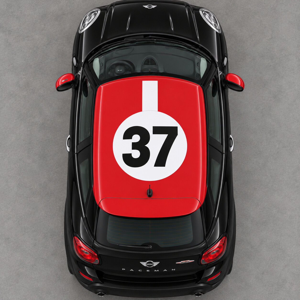 Adesivo in Vinile Tetto Rally Disc 37 per MINI Paceman R61 2013-2016