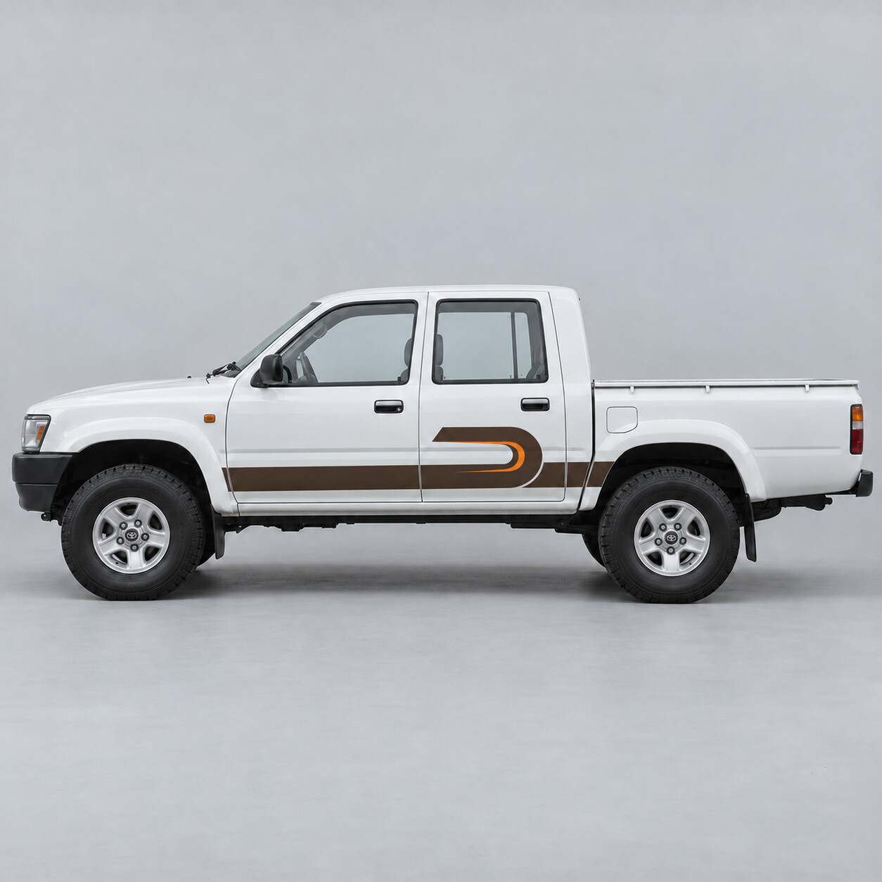Adesivo Vinile Laterale Nastro di Ritorno Doppia Cabina Pre-Facelift per Toyota Hilux 1997-2001