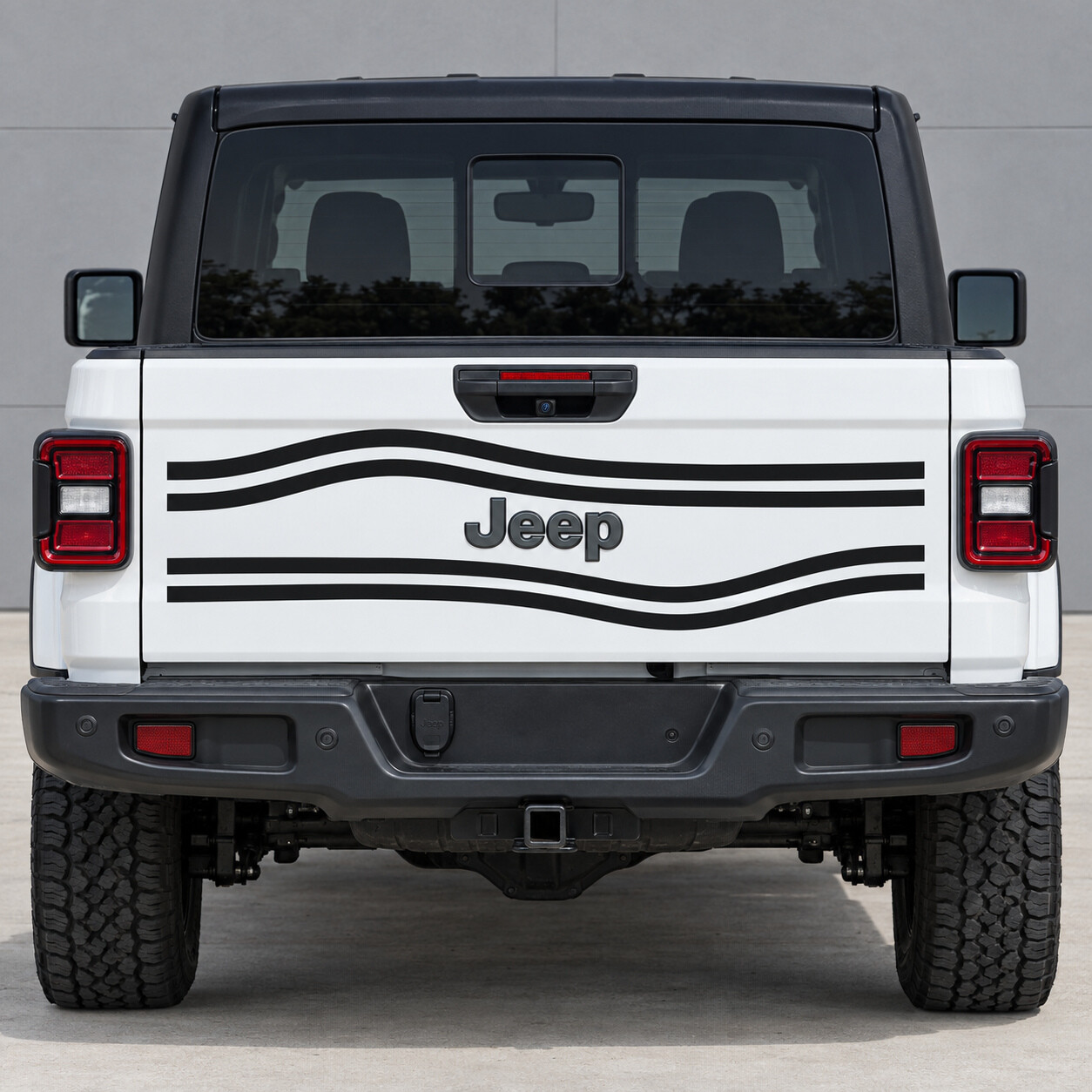 Adesivo in vinile sagomato a contorno aperto Texas Trail per portellone Jeep Gladiator 2023