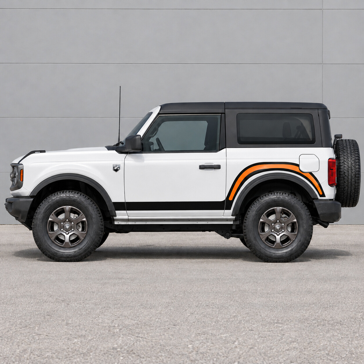 Adesivo in Vinile per Arco Posteriore Grande Curva 2 Porte Laterale per Ford Bronco 2024