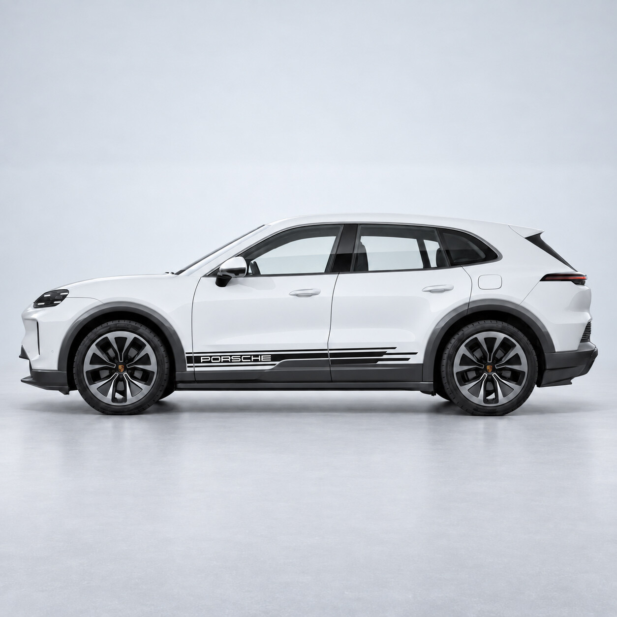 Adesivo in Vinile con Strisce Stile Sportivo Laterali per Porsche Cayenne Electric