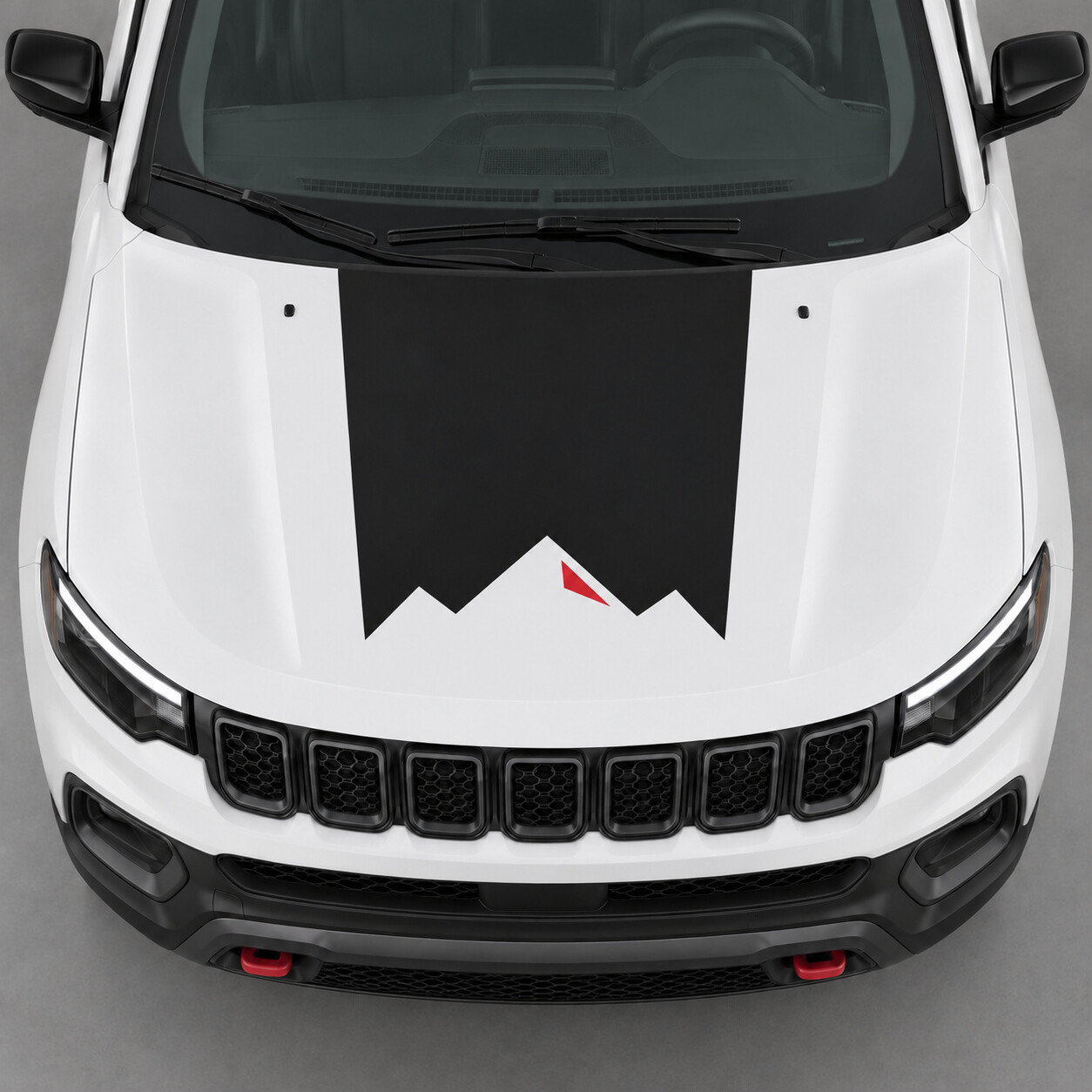 Adesivo in vinile con incisione a rilievo per cofano per Jeep Compass III (J4U) 2025-presente