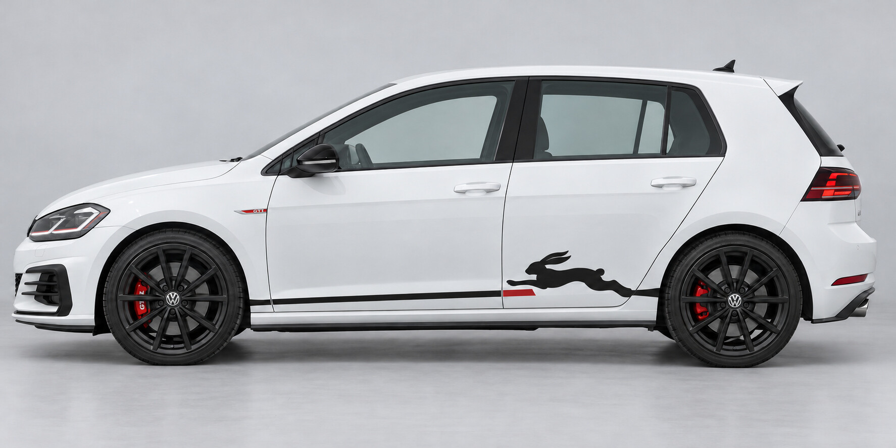 Adesivo in Vinile Rabbit Leap Laterale per Volkswagen Golf GTI 2019