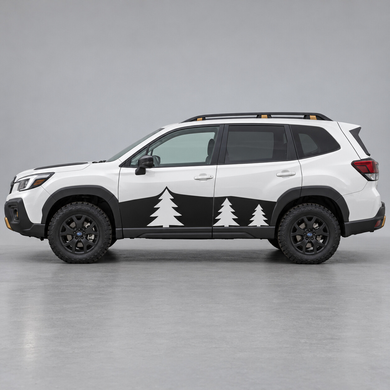 Adesivo in Vinile Laterale Finestra Tre Pini per Subaru Forester 2024