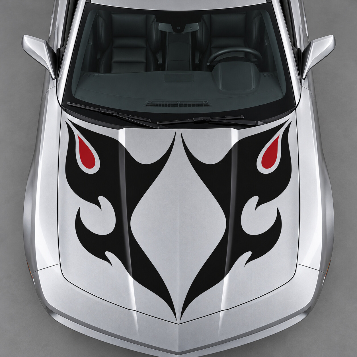 Adesivo in Vinile Decalcomania Cofano Twin Flame SS per Chevrolet Camaro 2013