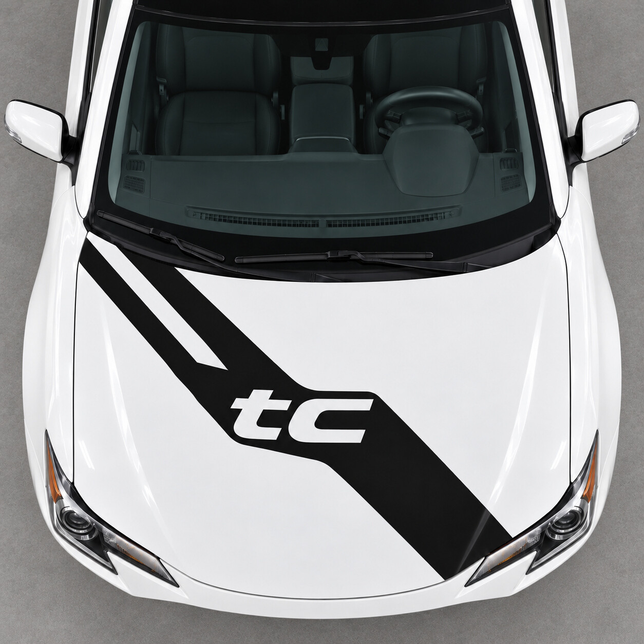 Adesivo Vinile Decalcomania Cofano Sash Open Letter per Scion tC 2014-2016 Restyling