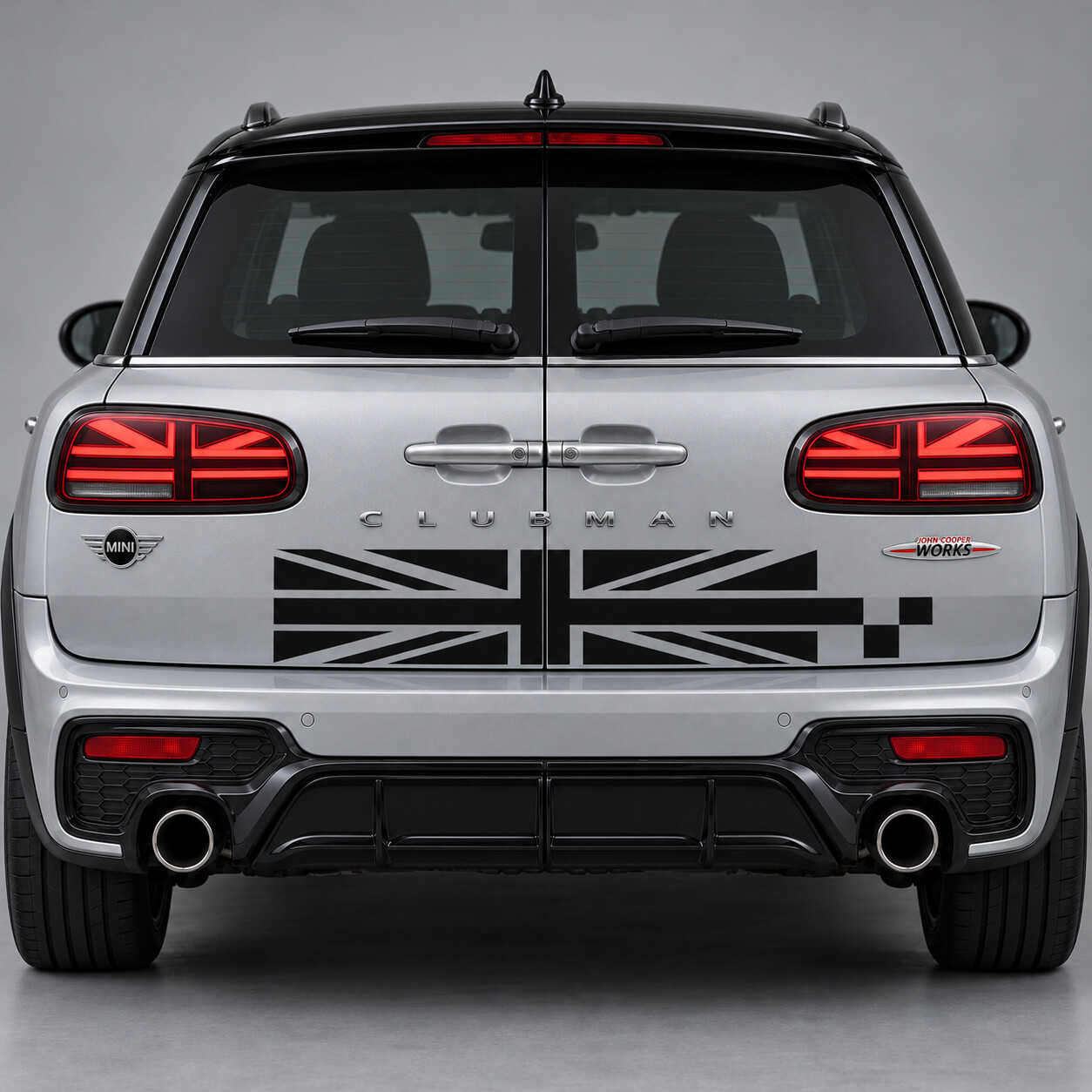 Adesivo in vinile per portellone John Cooper Works Union Checker per MINI Clubman 2020