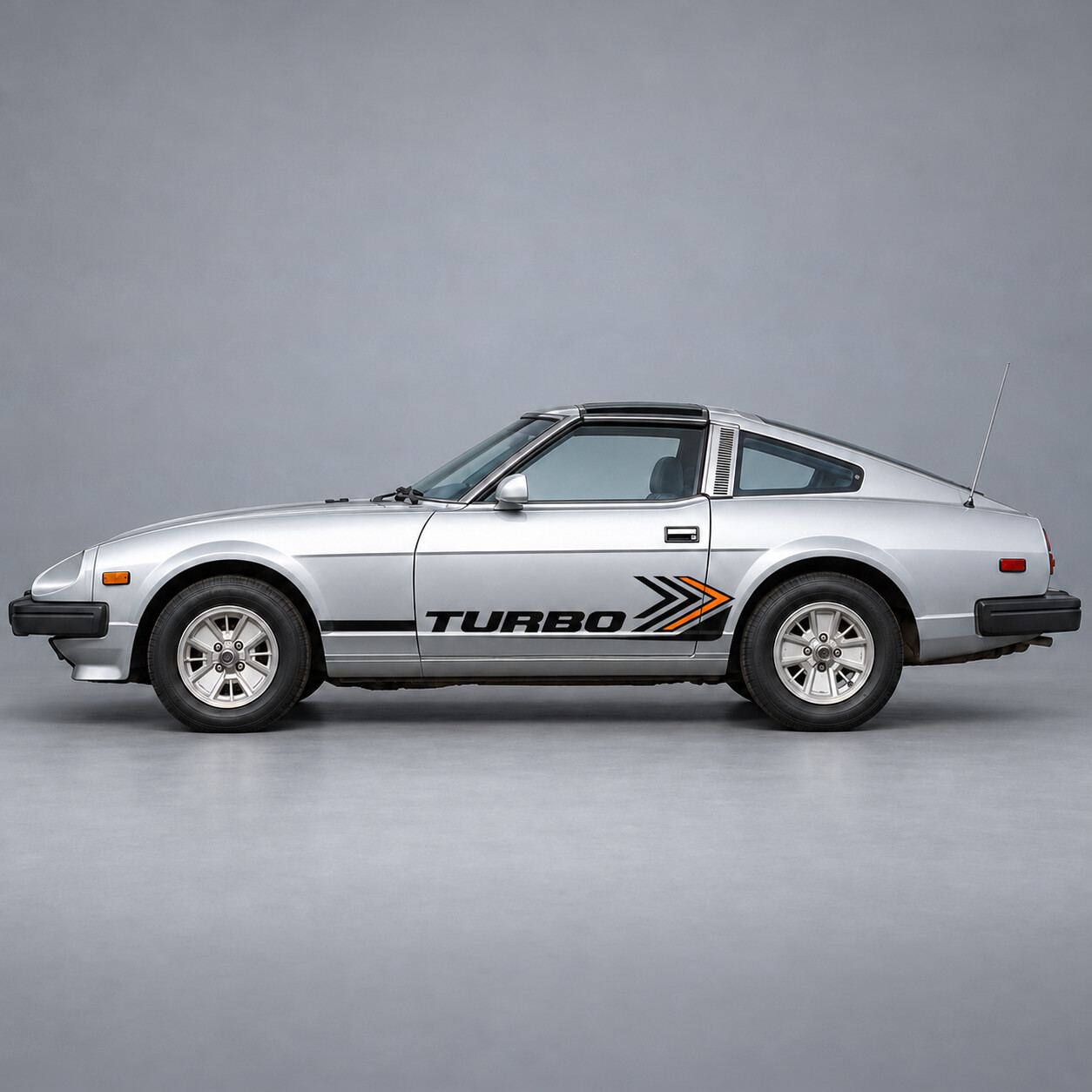 Adesivo in Vinile con Strisce Chevron Turbo per Porta Laterale per Datsun 280ZX Turbo S130 Coupé T-Top Due Posti 1982
