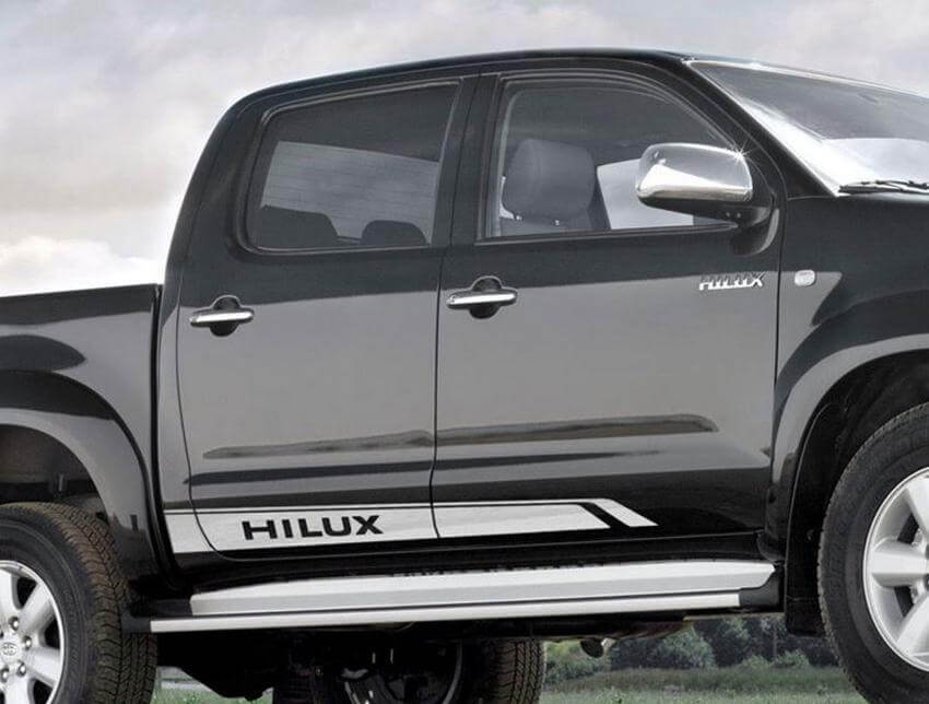 Kit di adesivi in vinile con strisce laterali marchiate per Toyota Hilux SR5