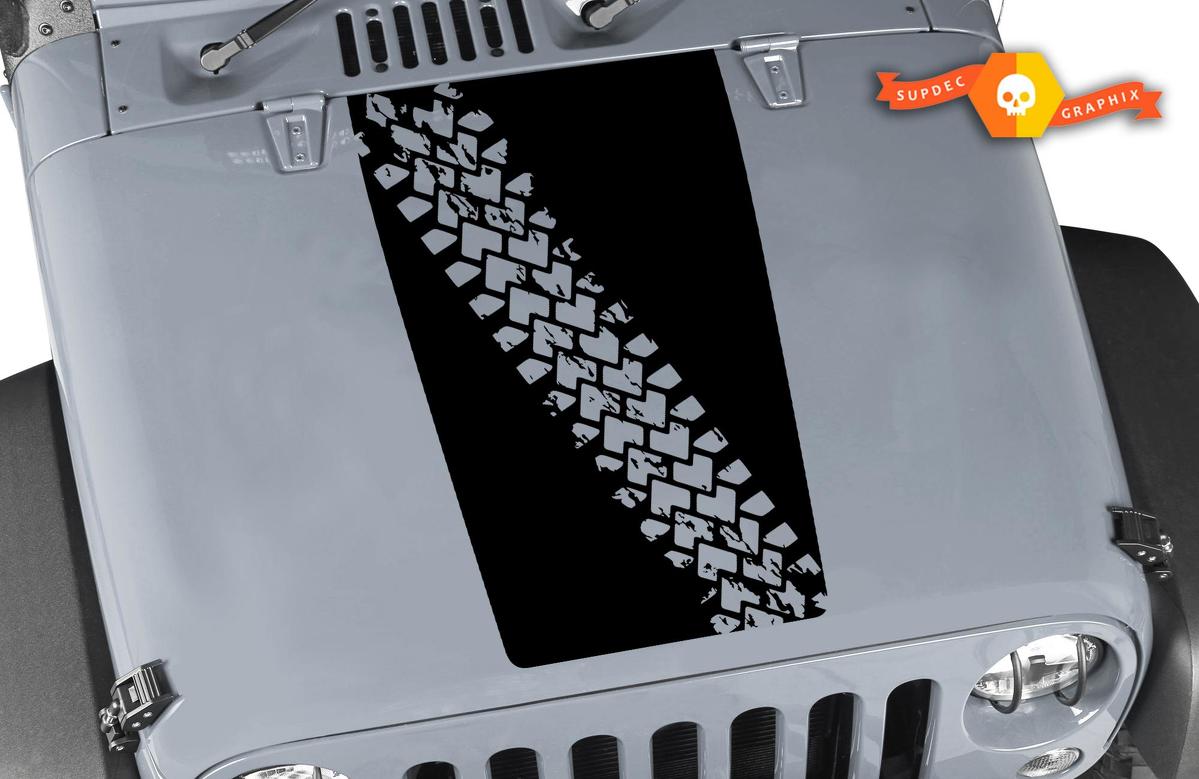 Jeep Hood adesivo decalcomania Wrangler grande cappuccio oscurante vinile Rubicon Sahara JK LJ TJ
