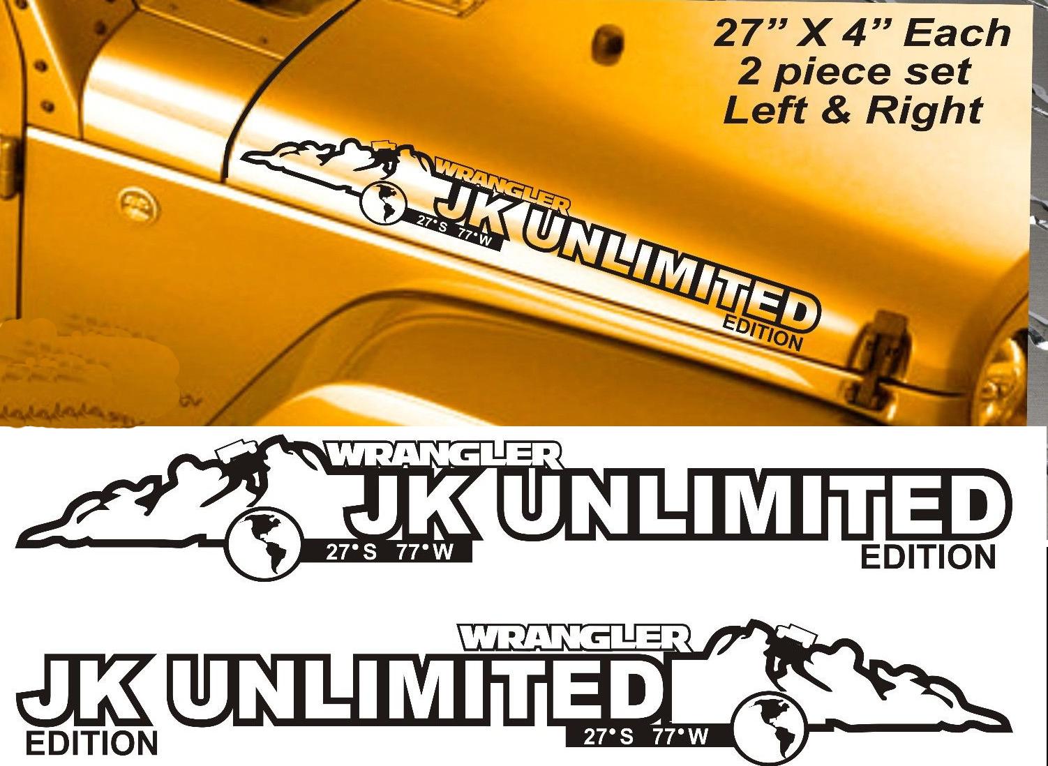 Adesivo in Vinile per Cofano JL Unlimited Edition per Jeep Wrangler