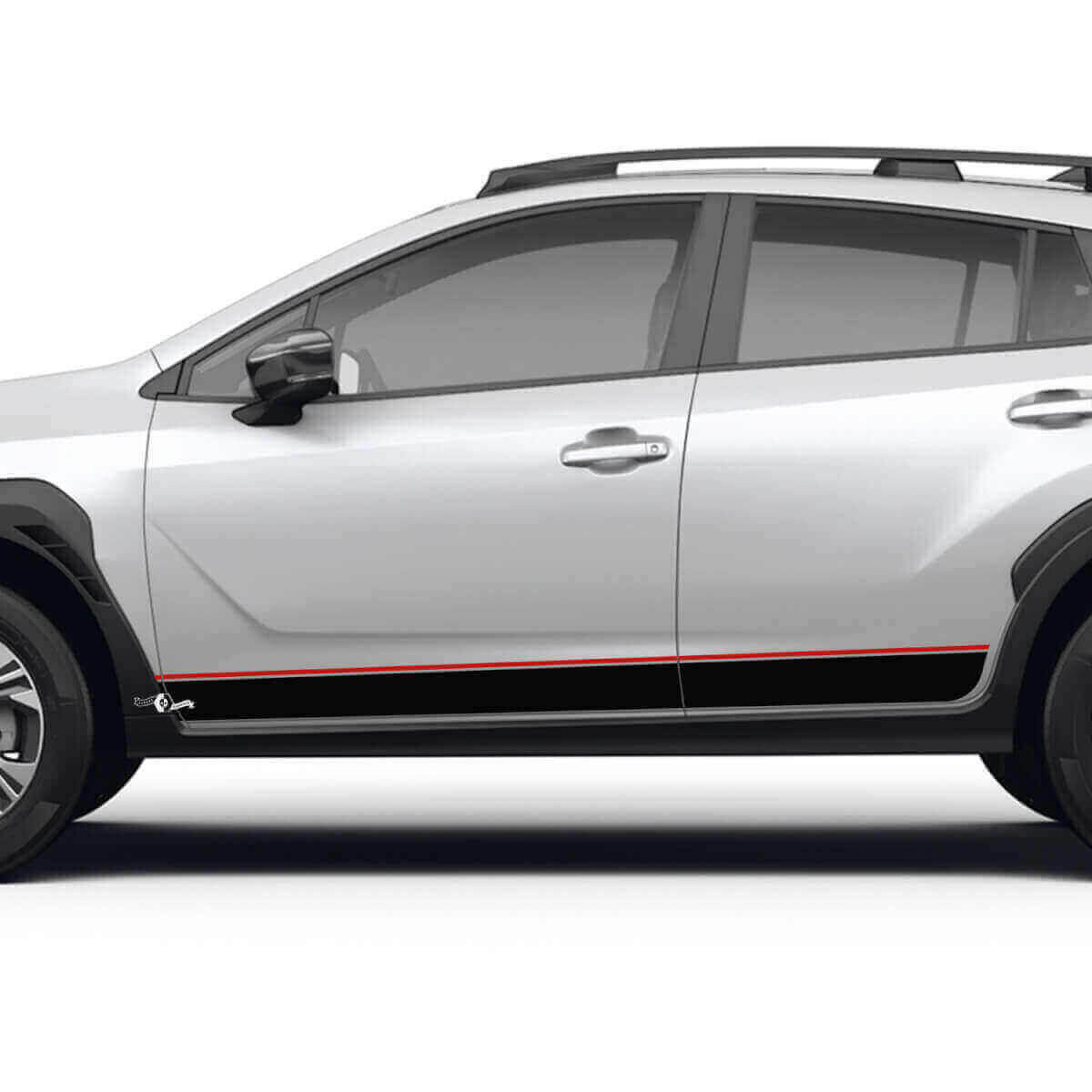 Kit Adesivi in Vinile Strisce Pannello Laterale Dritto per Subaru Crosstrek