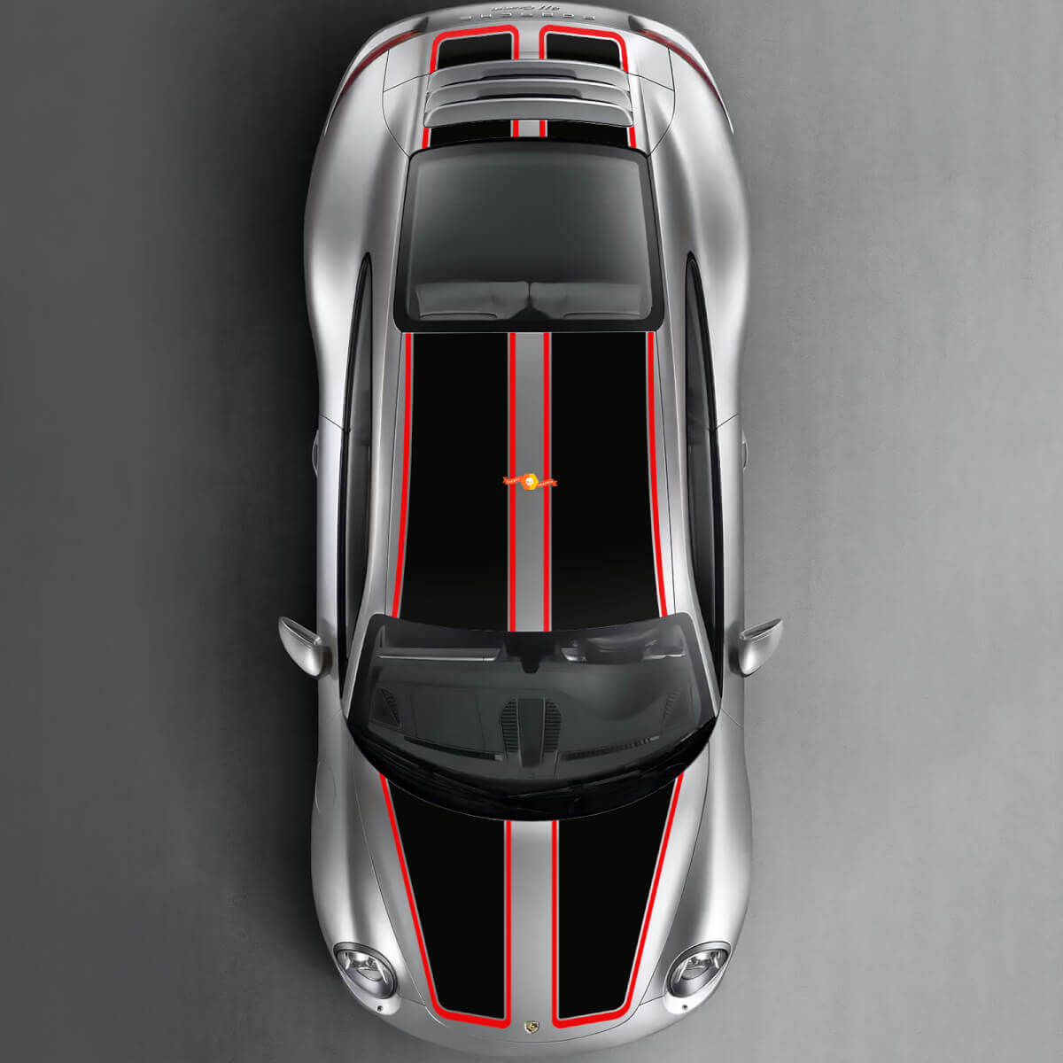 Strisce di bagagliaio del tetto a doppia corse per corse per i modelli Porsche 911
