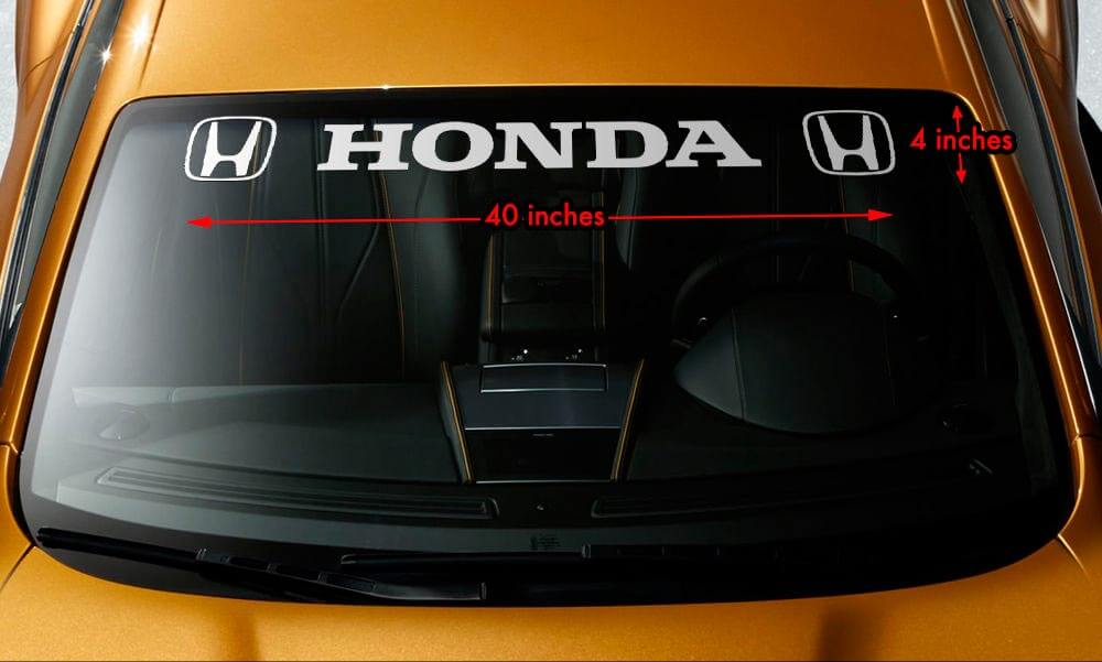 HONDA STYLE #3 Parabrezza Striscione Vinile di Lunga Durata Premium Decal Sticker 40