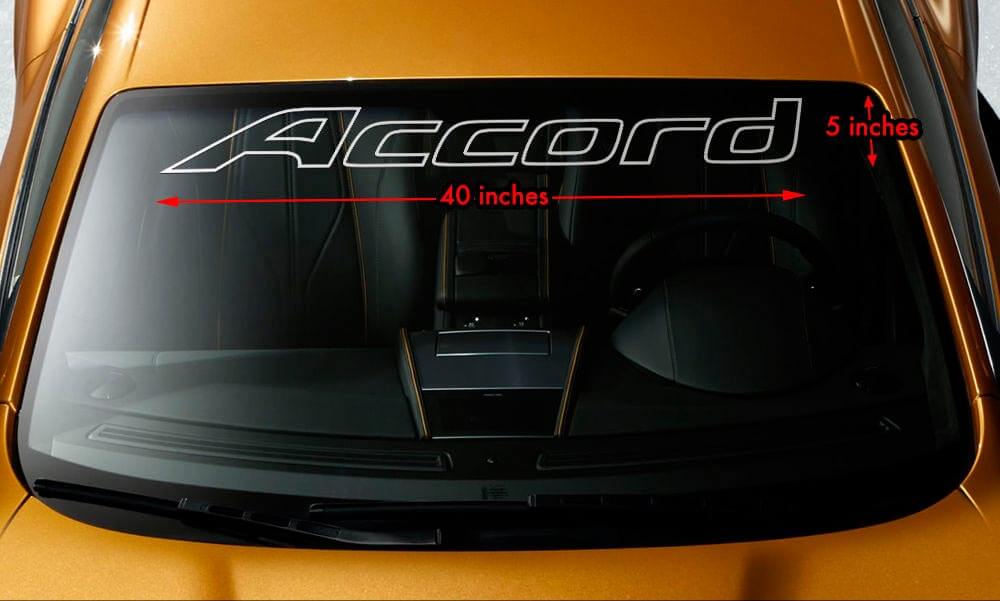 HONDA ACCORD OUTLINE Parabrezza Banner Vinyl Premium Decal Sticker 40