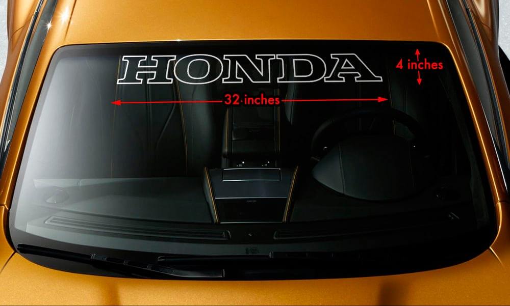 HONDA OUTLINE Parabrezza Striscione Vinile di Lunga Durata Premium Decal Sticker 32