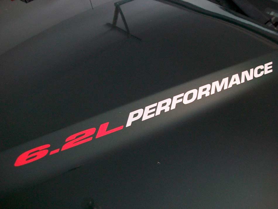 Adesivi in vinile per cofano prestazionale 6.2L per Musclecar F-250 Chevy Silverado HD GMC Z71
