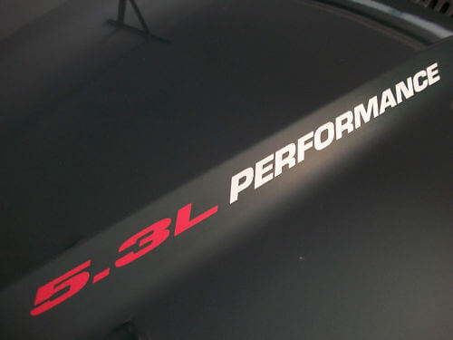 Kit di Adesivi in Vinile per Cofano Performante 5.3L per Chevy Silverado GMC Sierra