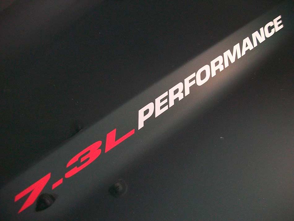 Adesivi in Vinile per Cofano Performance 7.3L per Musclecar F-250/350 Powerstroke Diesel 1998-2003