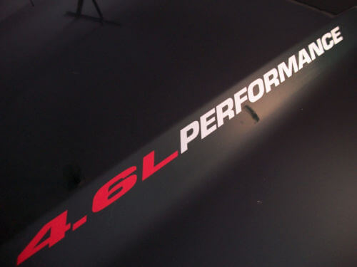 Adesivi in Vinile per Cofano 4.6L Performance per Musclecar V8 Auto e Camion