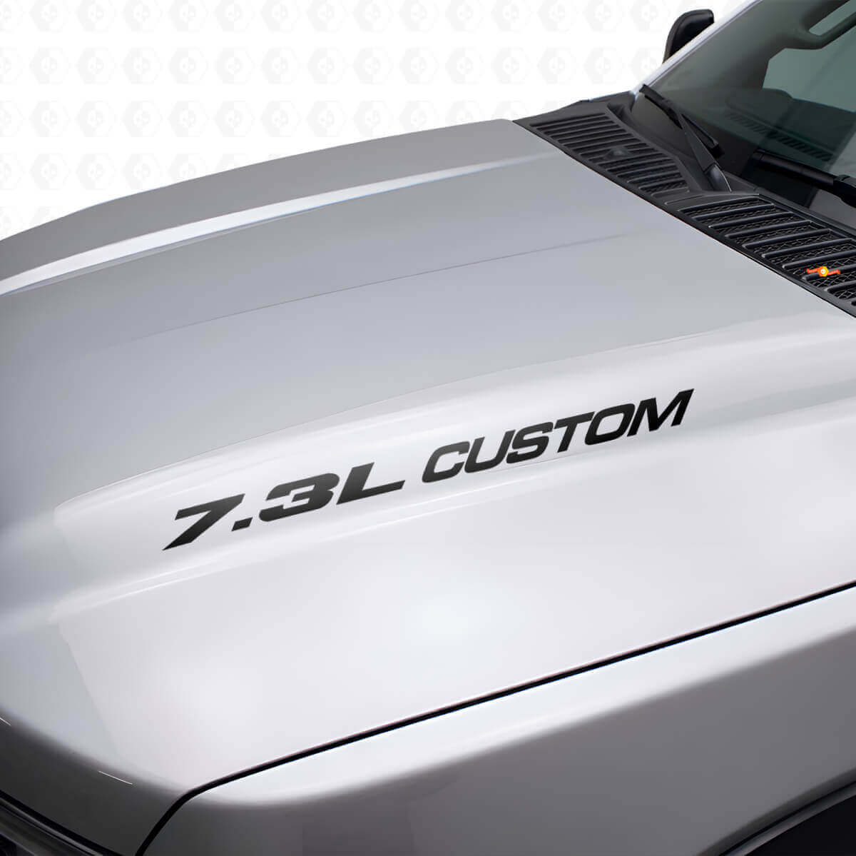 Nuovo adesivo stile emblema POWERSTROKE da 7,3 litri Musclecar F250 F350 Turbo Diesel
