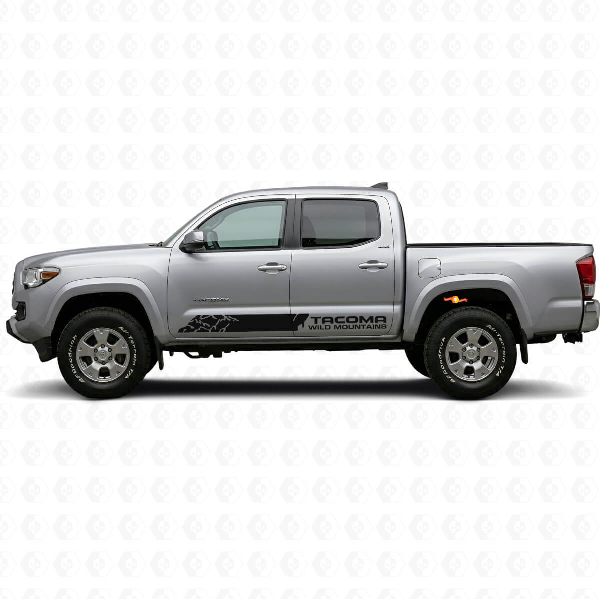 Kit di Adesivi in Vinile Strisce Laterali Wild Mountains per Toyota Tacoma 2016