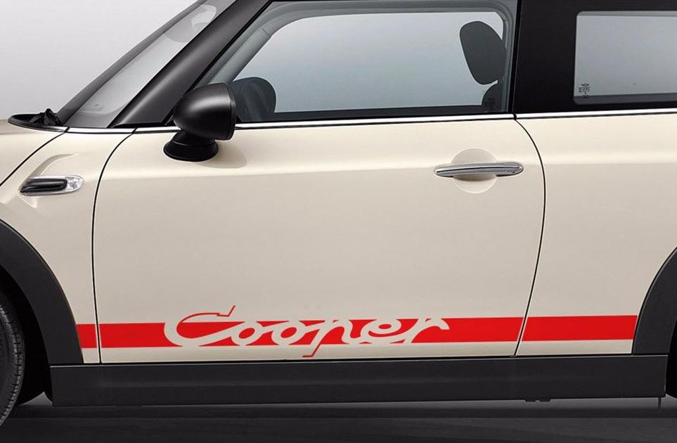 Mini Cooper S F56 2014-2016-Stripes Stripes Graphics Porsche Carrera RS Style-1