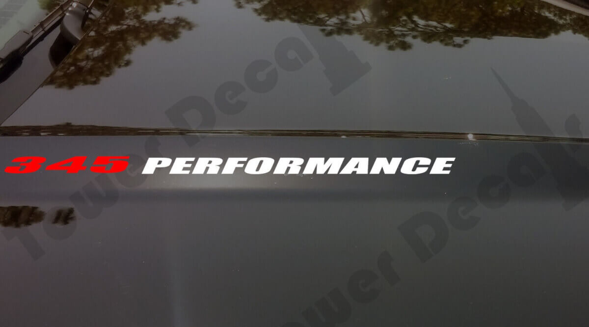 Set di adesivi in vinile per cofano 345 Performance per Dodge Ram Charger e Magnum