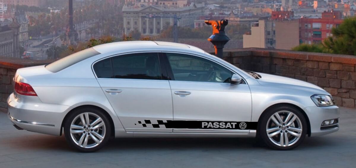 2X volkswagen PASSAT gonna laterale vinile corpo decalcomania logo emblema logo