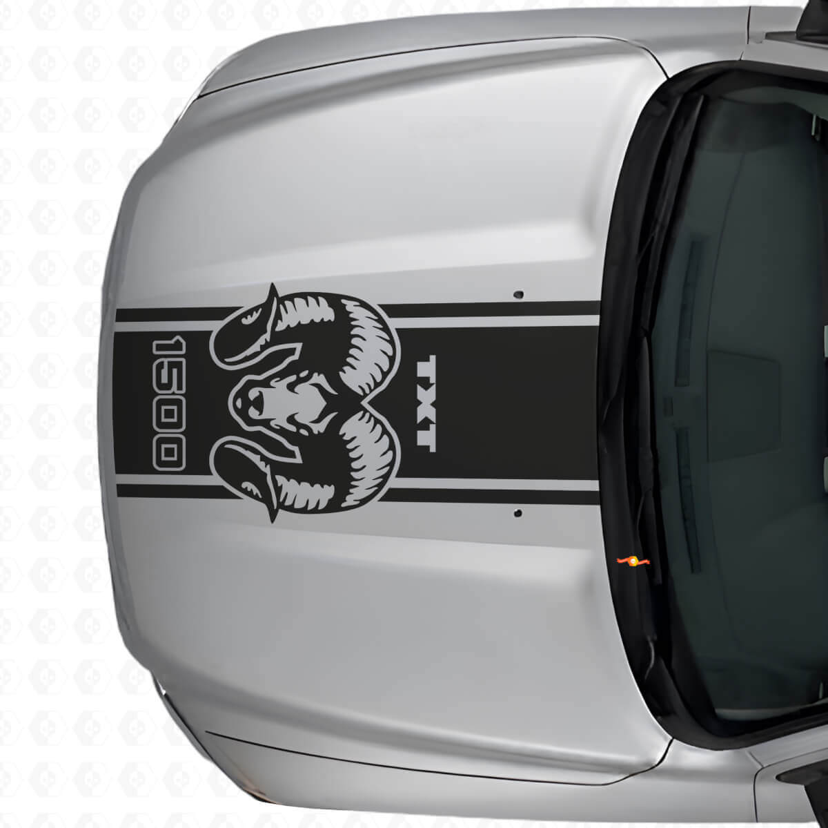 Striscia Adesiva Personalizzata per Cofano Hemi in Vinile per Dodge Ram 1500 2500