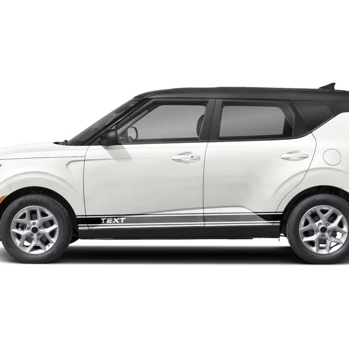 Kit di adesivi in vinile con strisce laterali da corsa personalizzate per Kia Soul