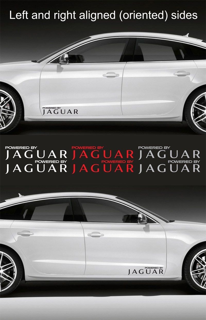 2pc alimentati da Jaguar 15 Wide Decal Decal Sticker Emblem Logo Graphic