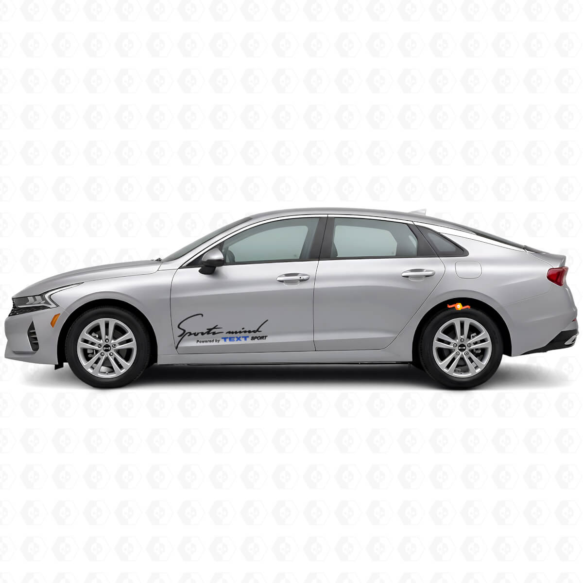 Set di Adesivi in Vinile Sport Mind Powered by Kia Sport Side per Veicoli Kia