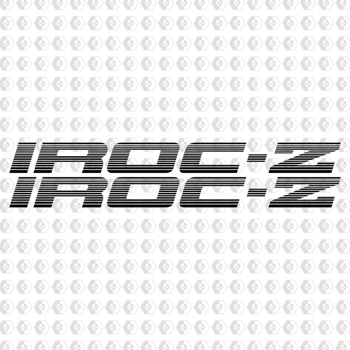 Set di adesivi in vinile laterali IROC-Z per portiere Chevrolet Camaro