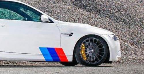 Kit di Adesivi in Vinile per Fascia Laterale Porta M Performance per BMW