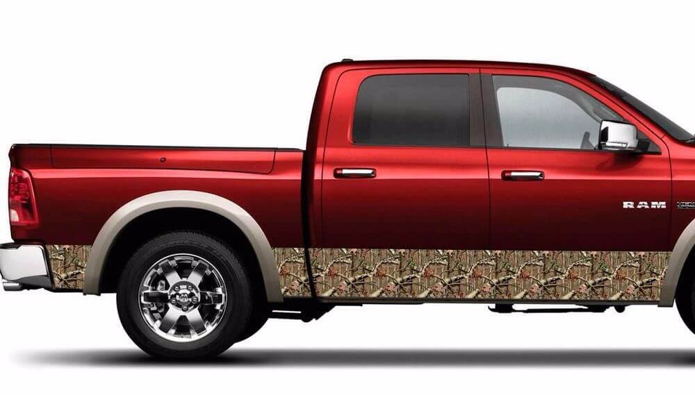 Adesivo in Vinile per Battitacco con Strisce Mimetiche per Dodge Ram 1500