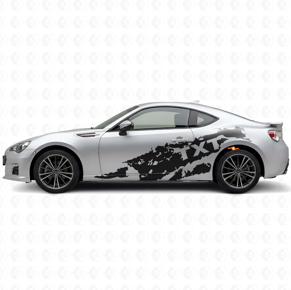 Kit di Adesivi Laterali in Vinile con Protezione da Spruzzi di Fango e Testo Personalizzato per Subaru BRZ