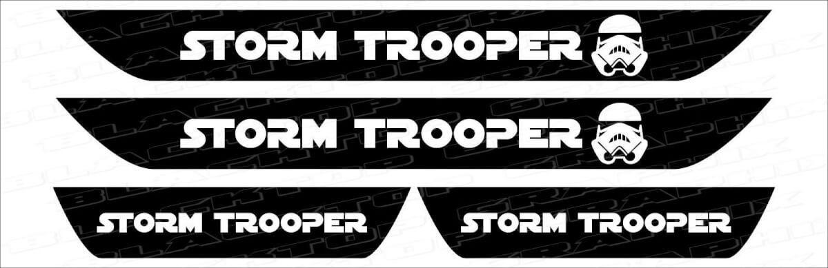 Adesivi in Vinile per Battitacco Storm Trooper per Dodge Charger 2006-2017