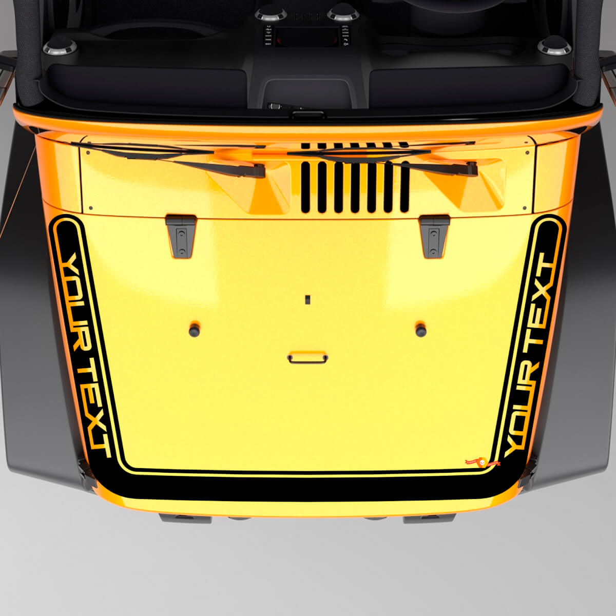 Adesivo in vinile a striscia perimetrale cofano per Jeep Wrangler Gladiator