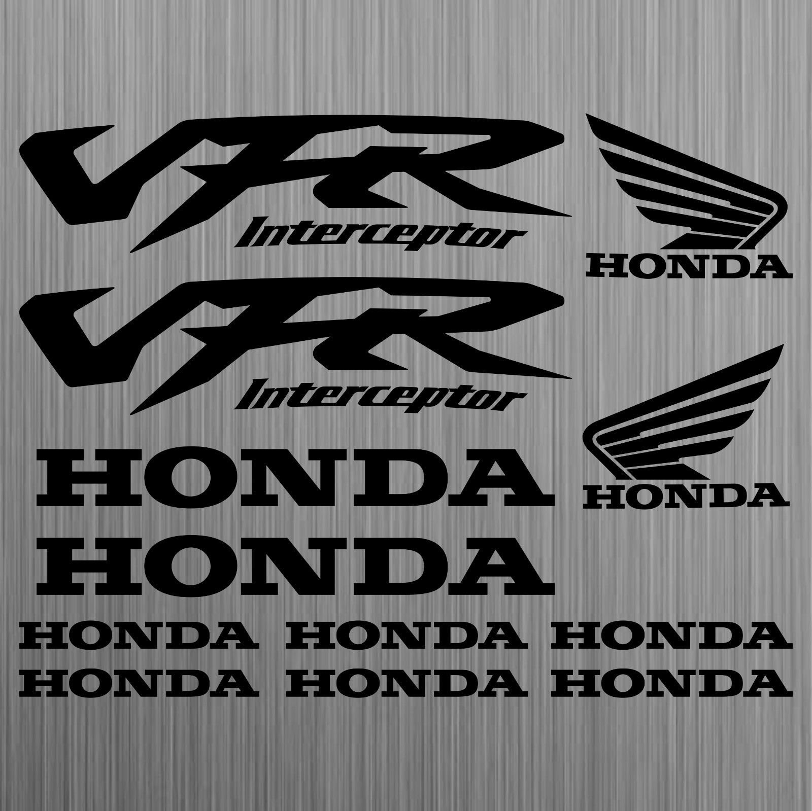 Honda VFR Interceptor Sticker Decalcomania Moto 12 pezzi
